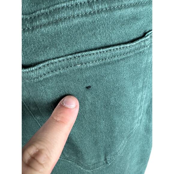 Gloria Vanderbilt Stretch Jeans Green Tapered High Rise Pants Women's Petite 16 - Picture 8 of 9